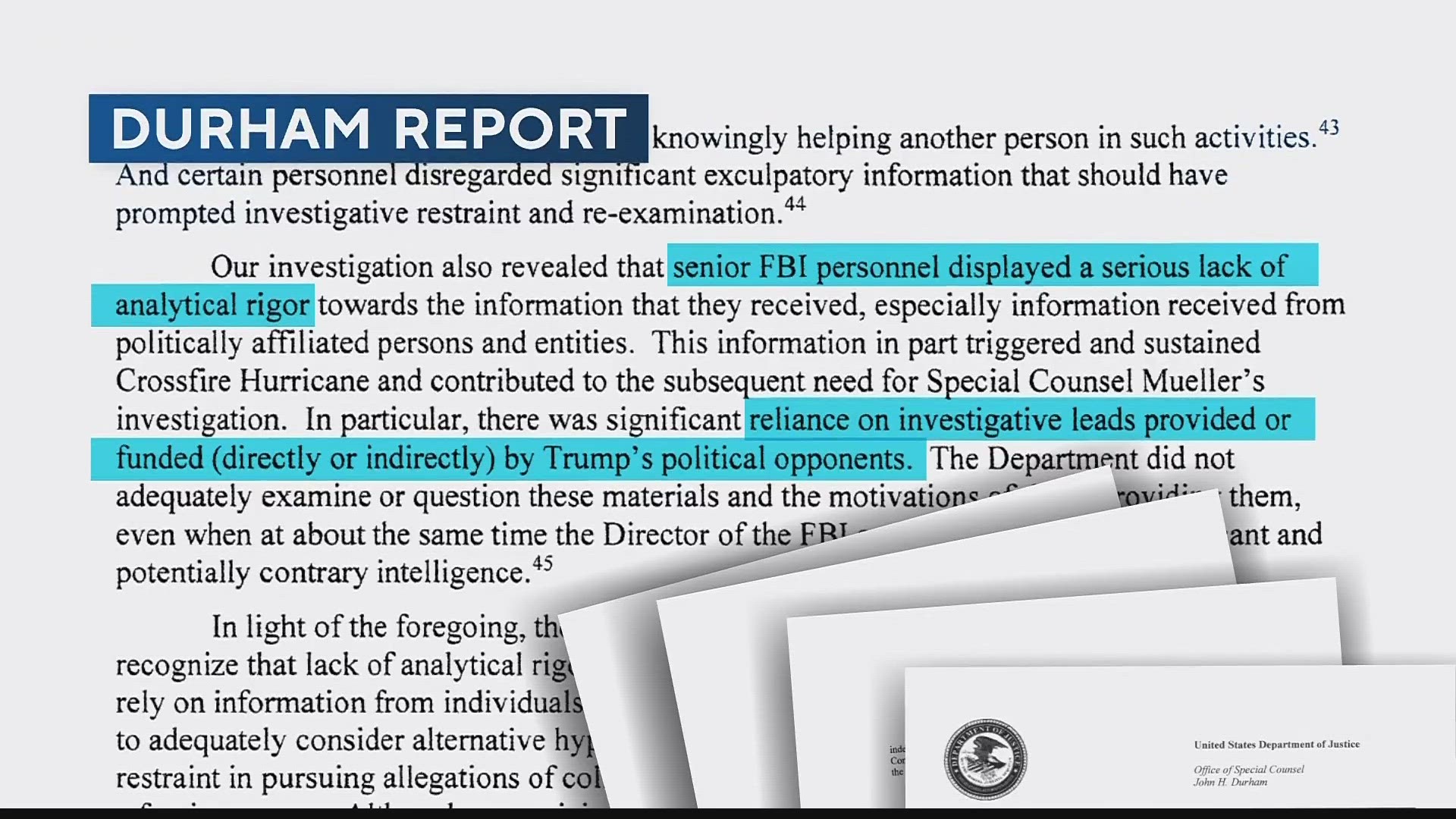 Durham Report Reveals the Real Threat to “Democracy” The FBI
